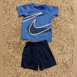 Nike Kids’ Blue Graphic Tee and Shorts Set